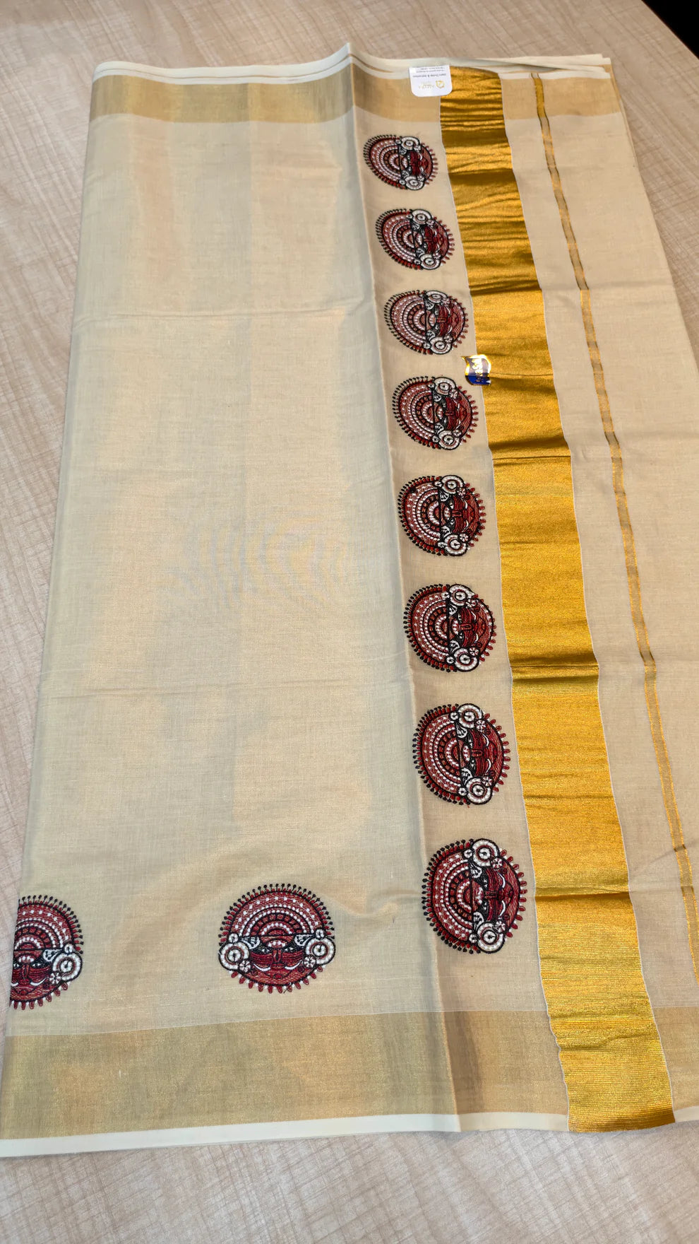 Kathak Motif Tissue Saree