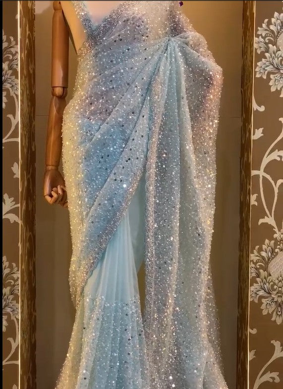 Exclusive Designer Beads & Sequins Saree