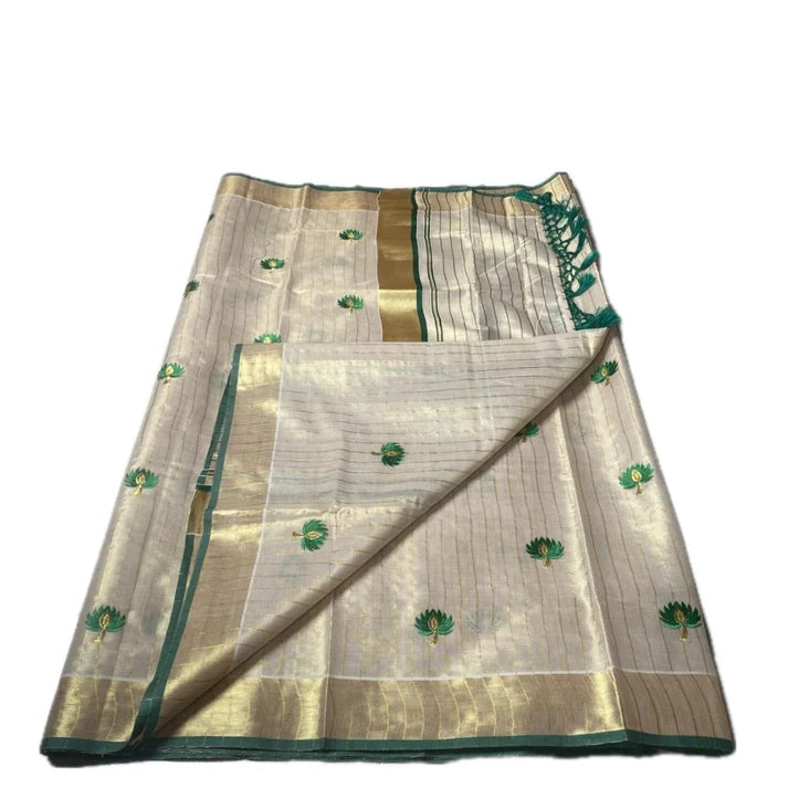 Kerala Tissue Floral Saree