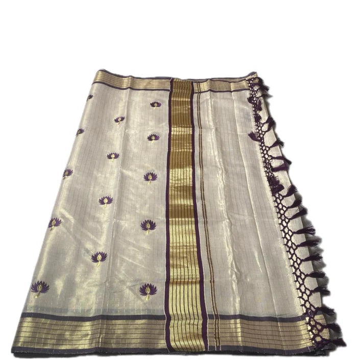Kerala Tissue Floral Saree