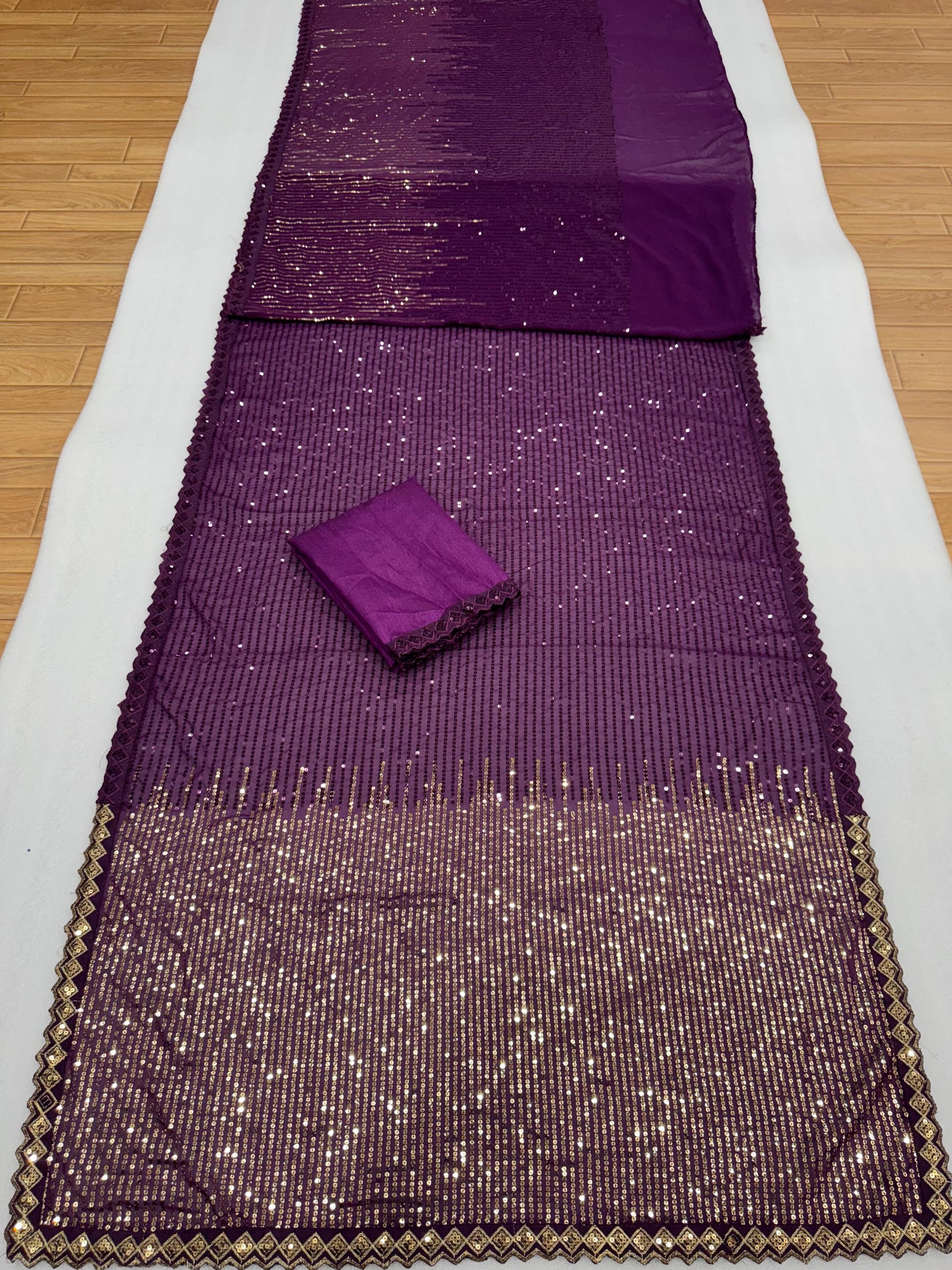 New Bollywood Blockbuster Sequins Saree – Premium Party Wear