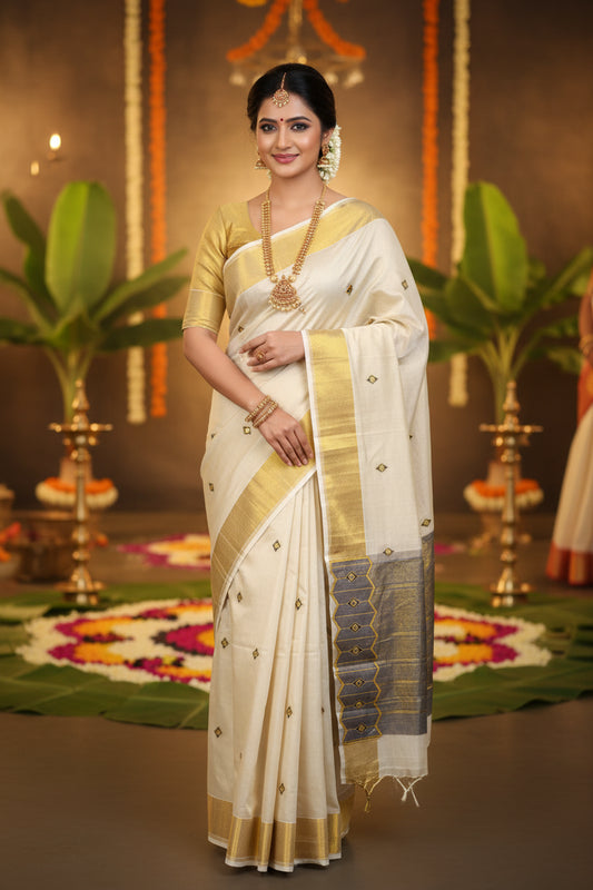 MIrror Work Tissue Saree