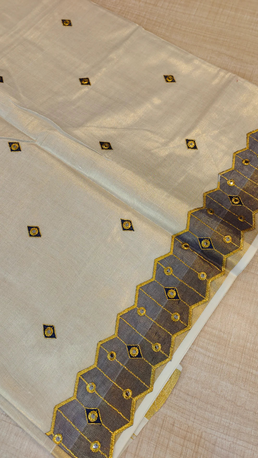 MIrror Work Tissue Saree