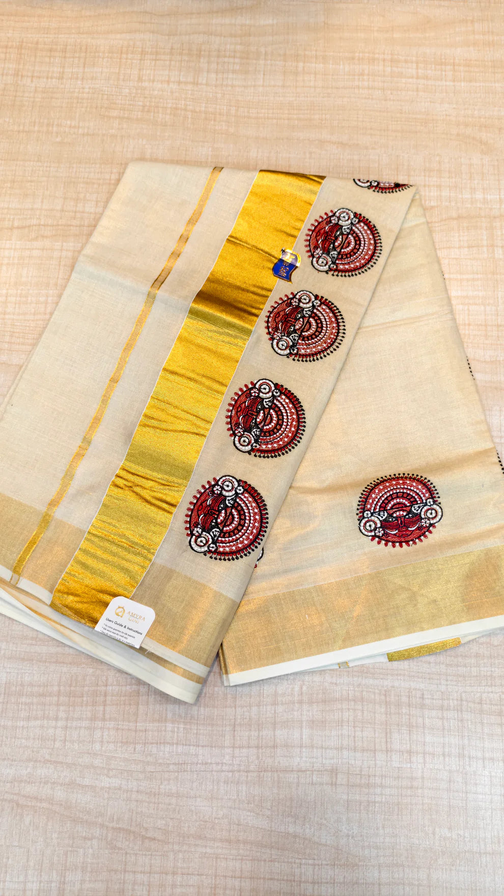 Kathak Motif Tissue Saree