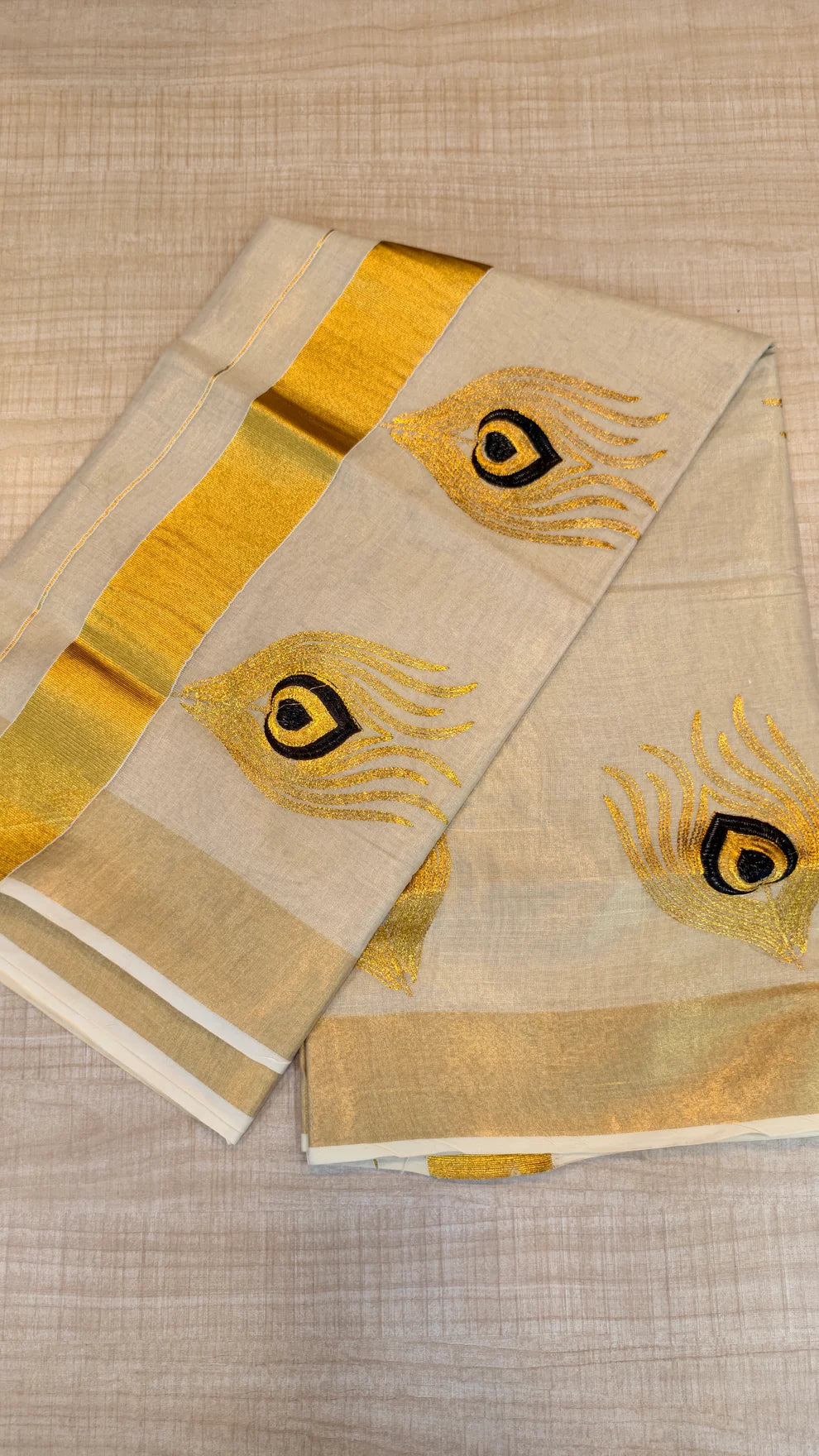 Peacock Feather Tissue Saree