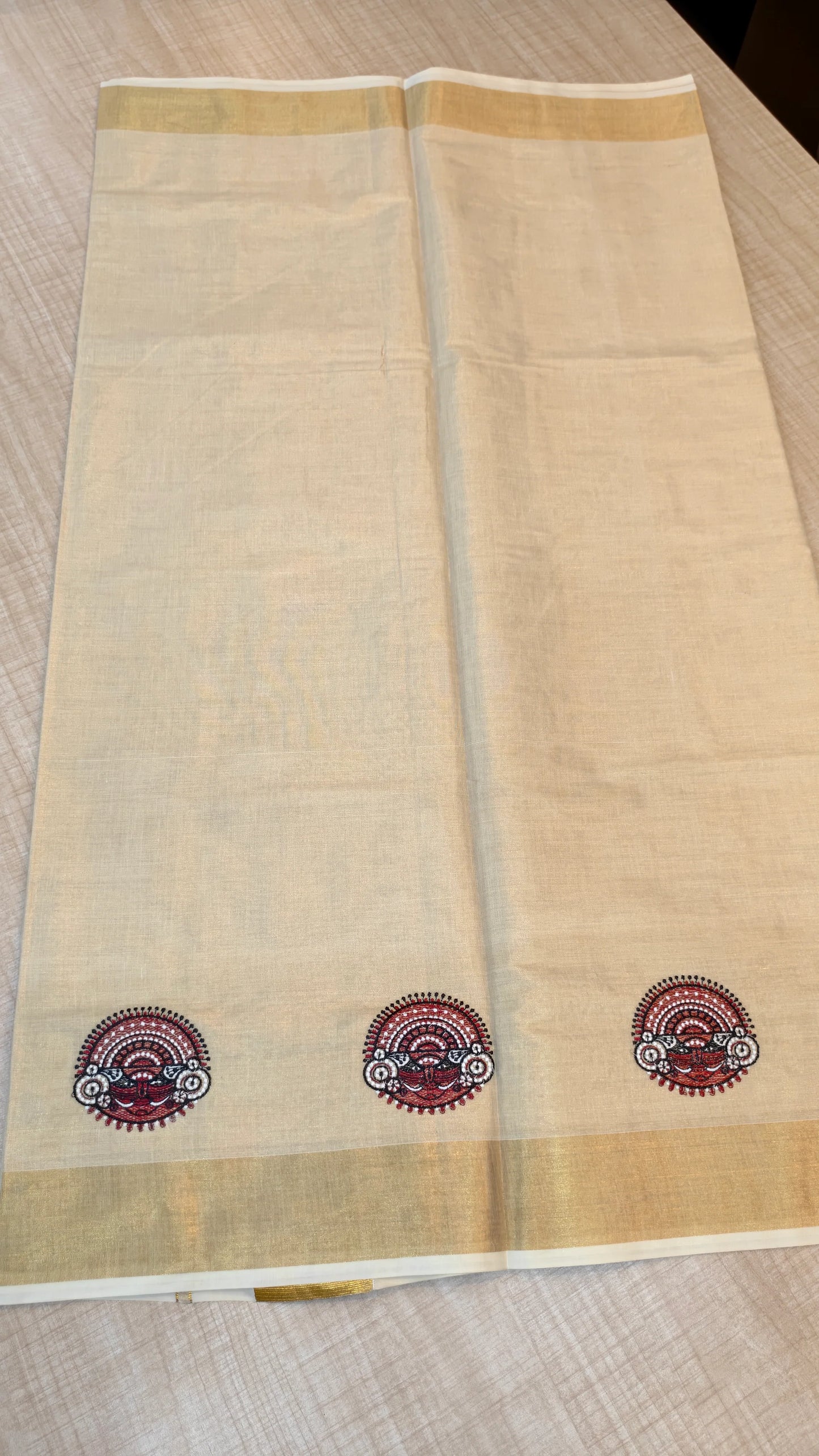 Kathak Motif Tissue Saree