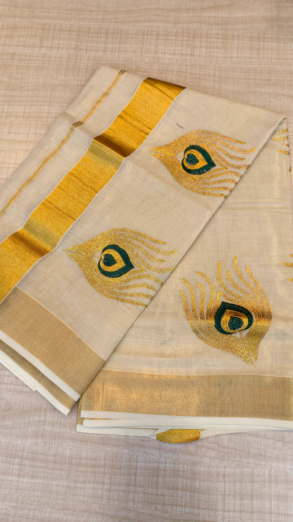 Peacock Feather Tissue Saree