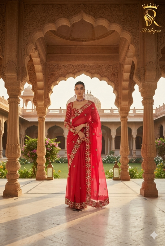 Bollywood Blockbuster Original Mirror Design Saree