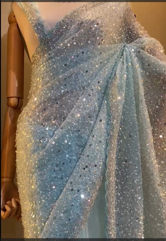 Exclusive Designer Beads & Sequins Saree