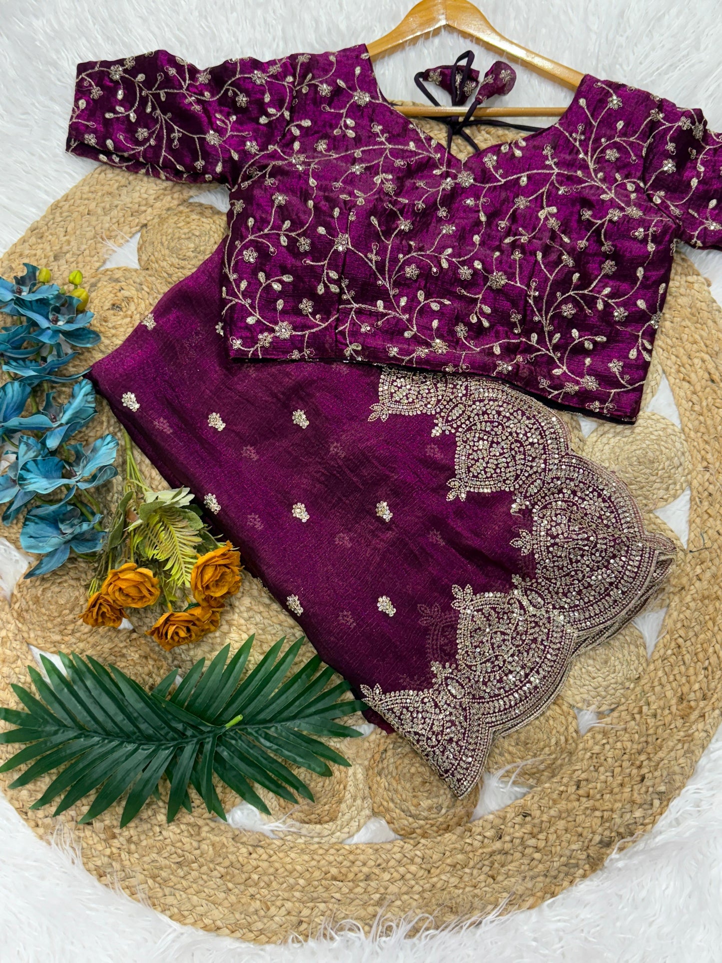 Space Chiffon Saree