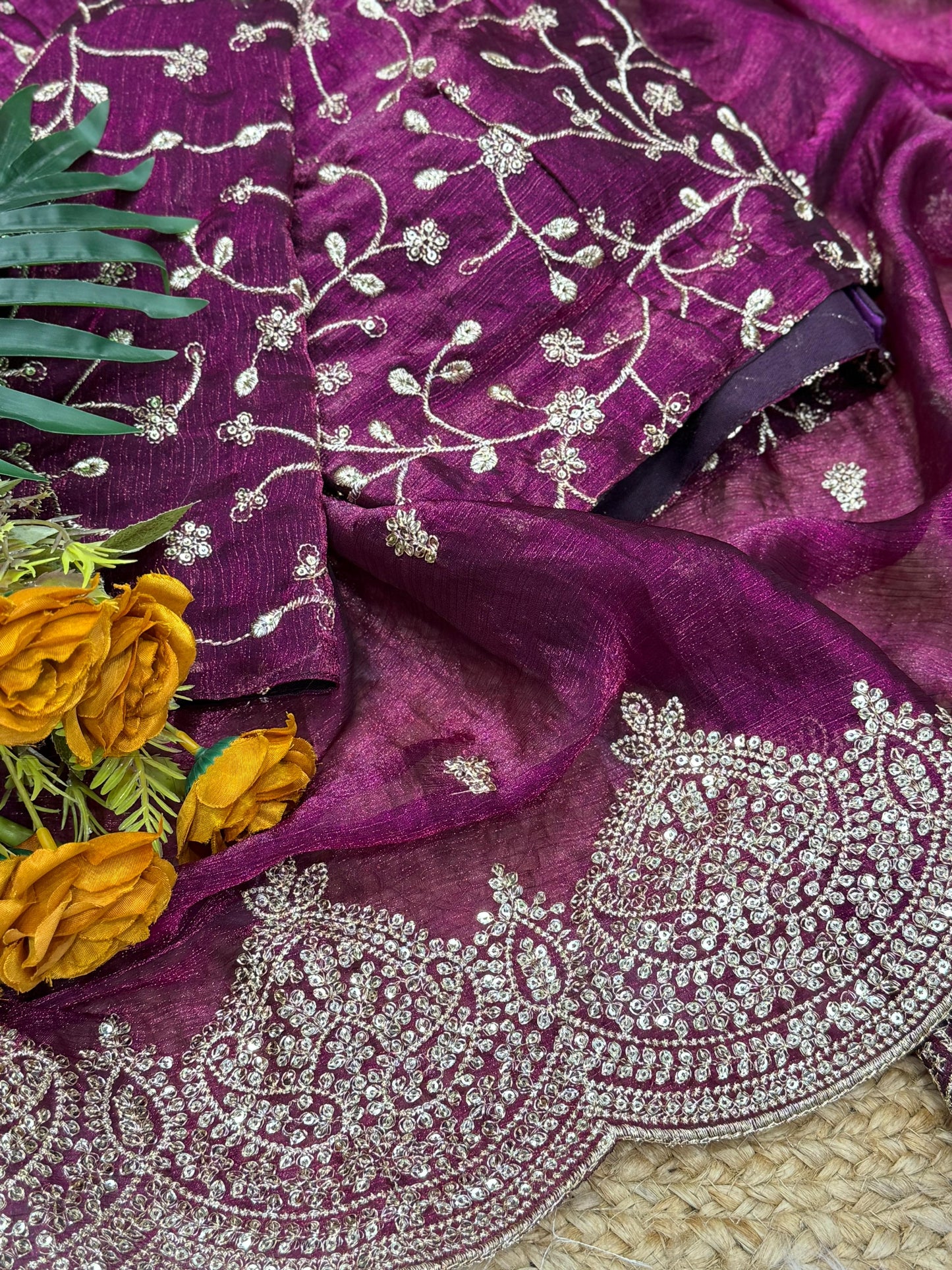 Space Chiffon Saree