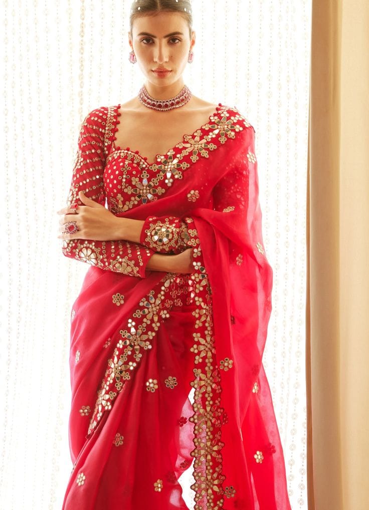 Bollywood Blockbuster Original Mirror Design Saree