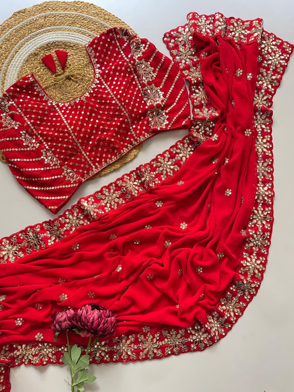 Bollywood Blockbuster Original Mirror Design Saree