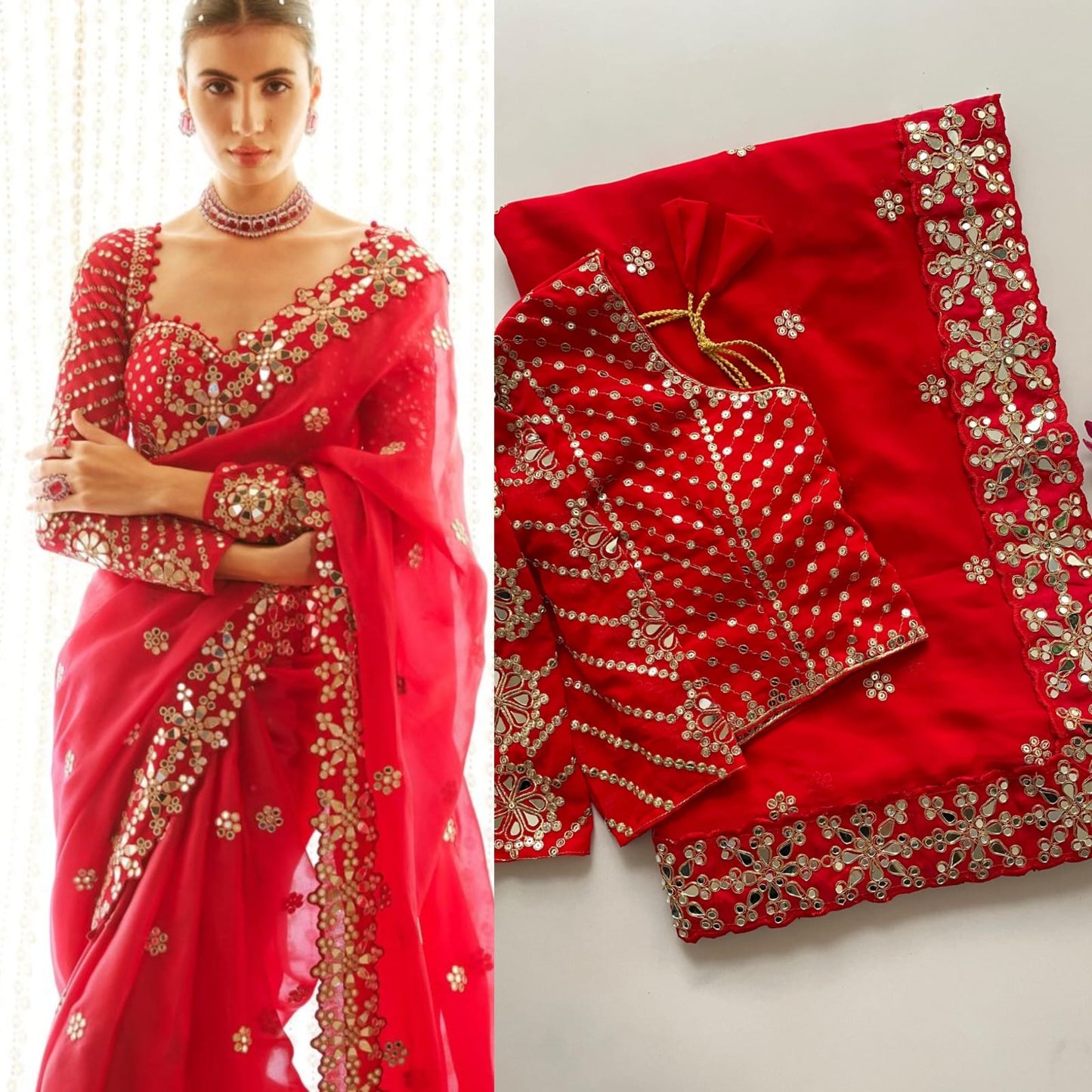 Bollywood Blockbuster Original Mirror Design Saree