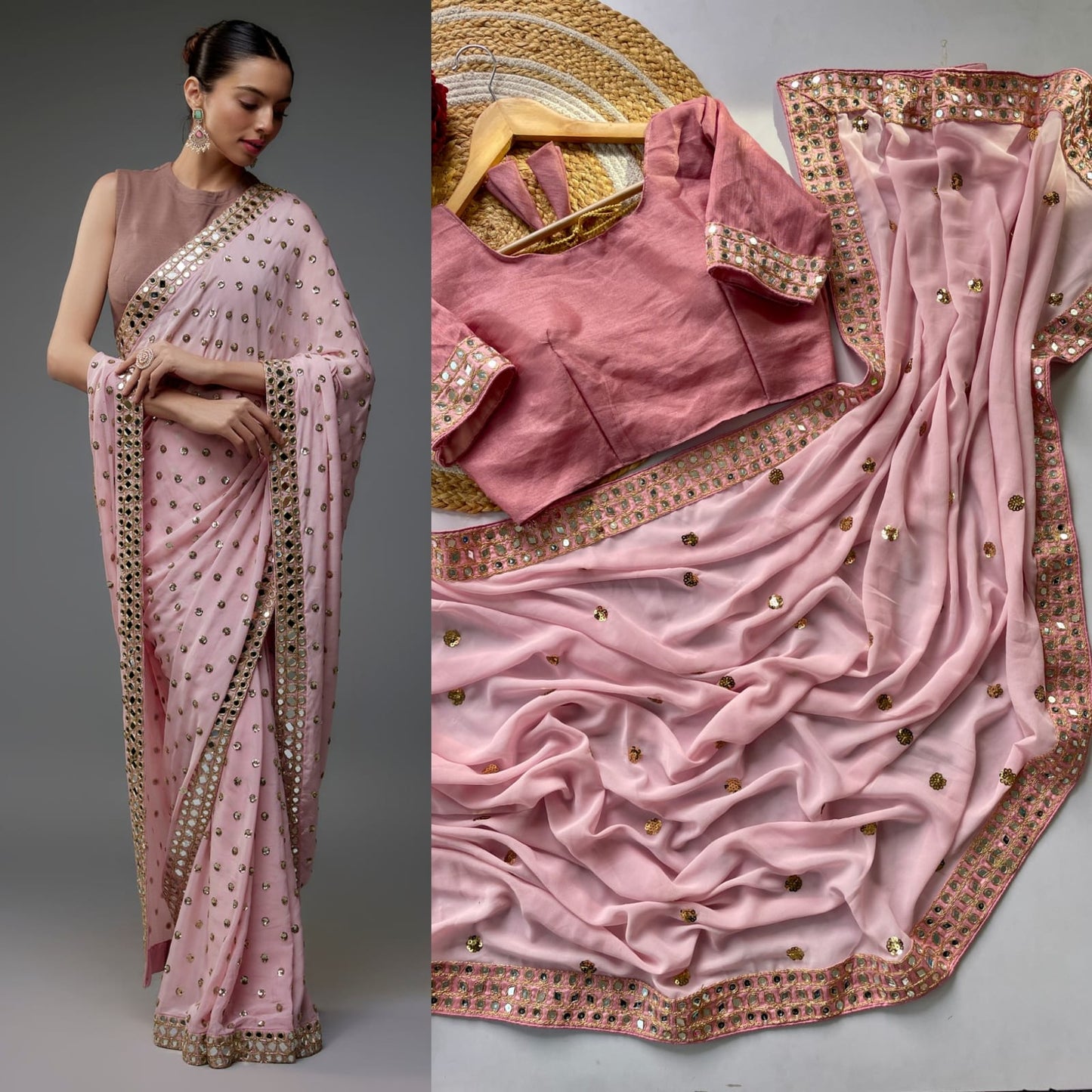 New Trending Bollywood Blockbuster Sequins Saree