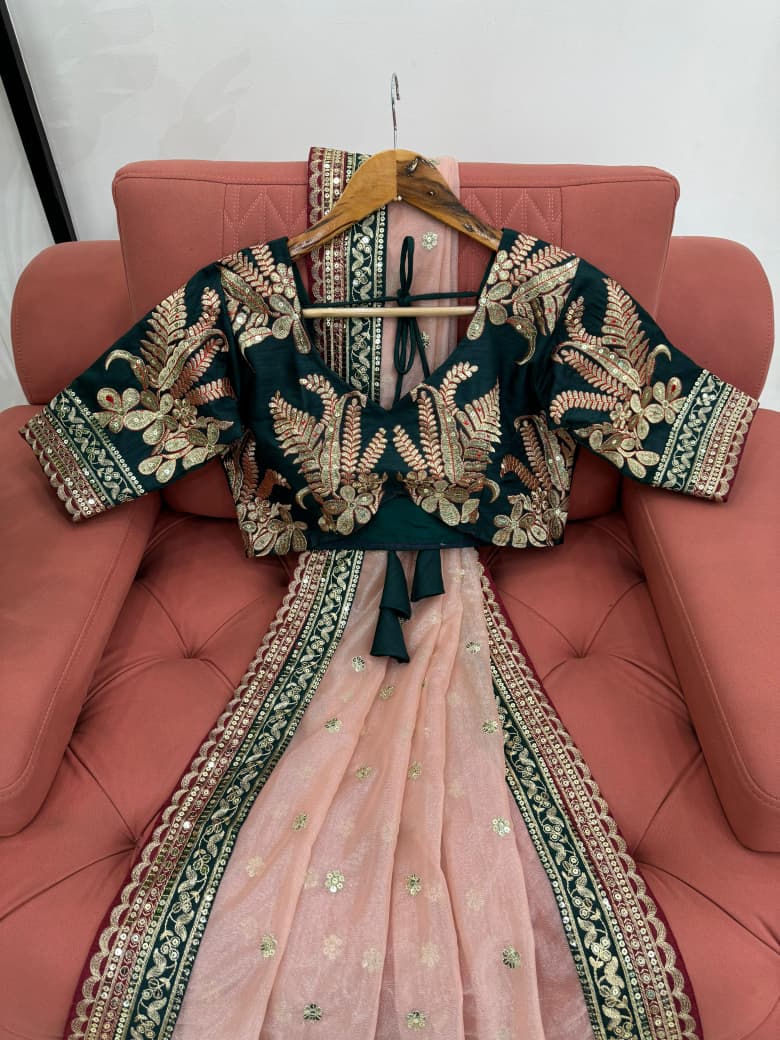 Beautiful Designer Saree in Twill Net Fabric