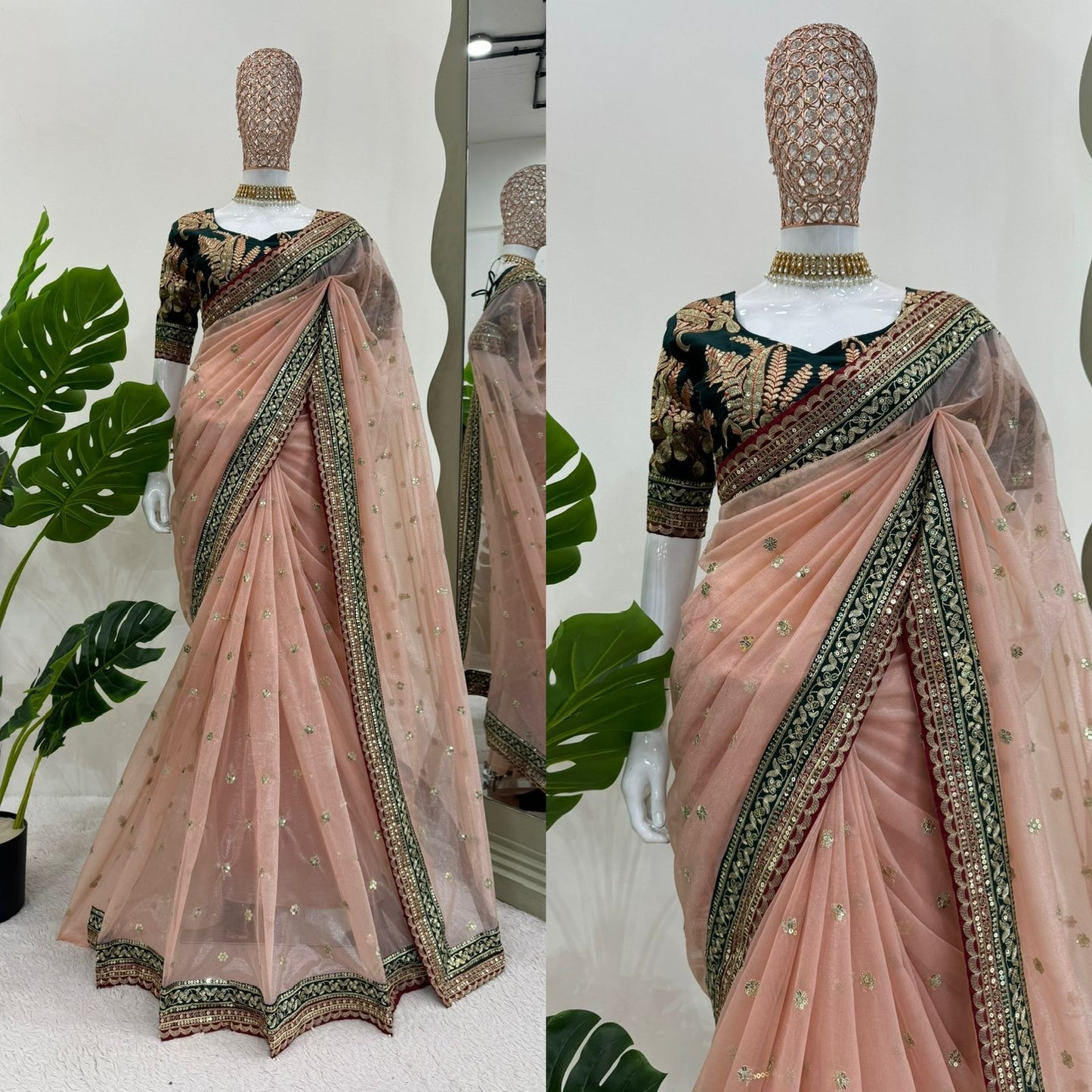 Beautiful Designer Saree in Twill Net Fabric