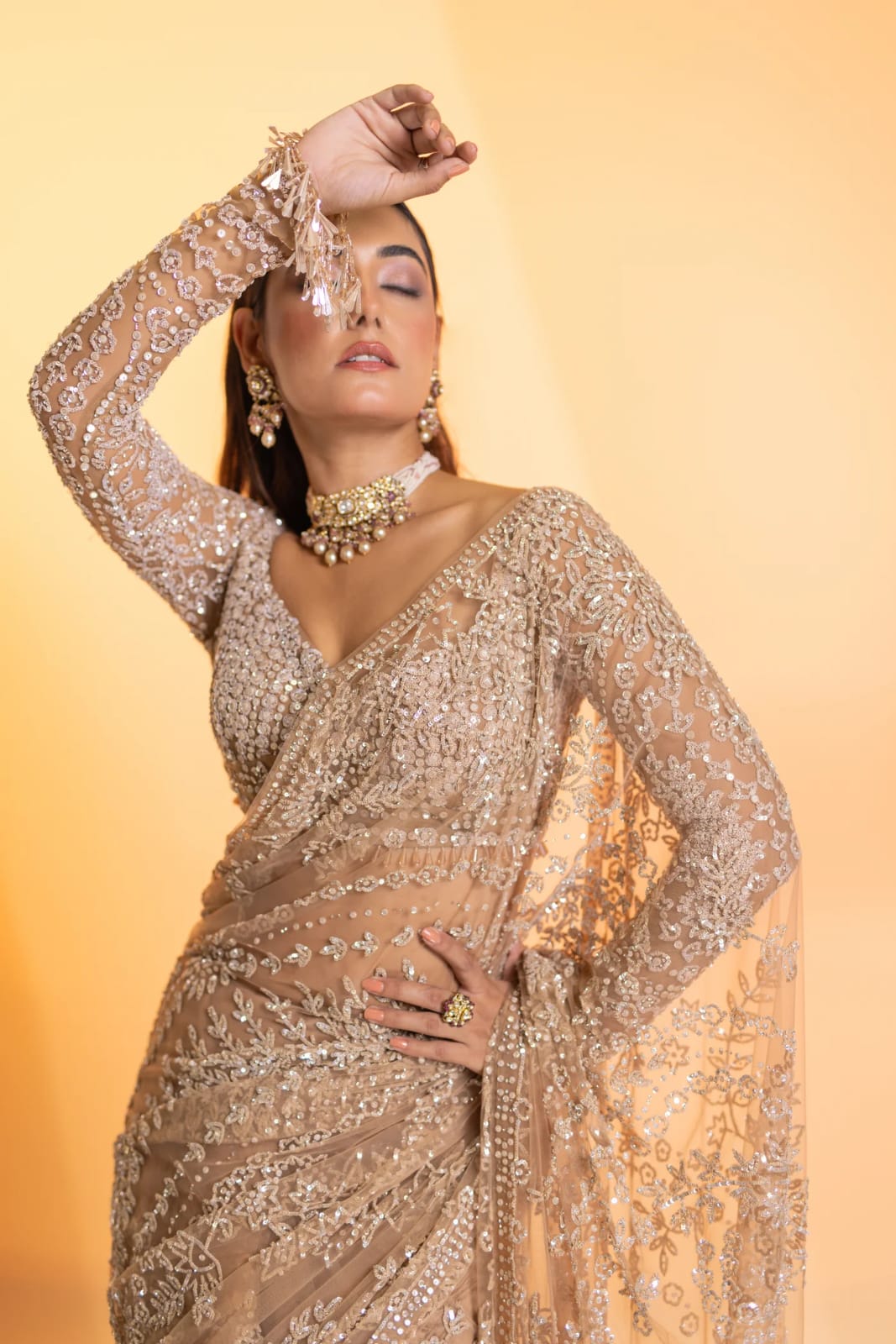 New Trending Bollywood Blockbuster Sequins Saree