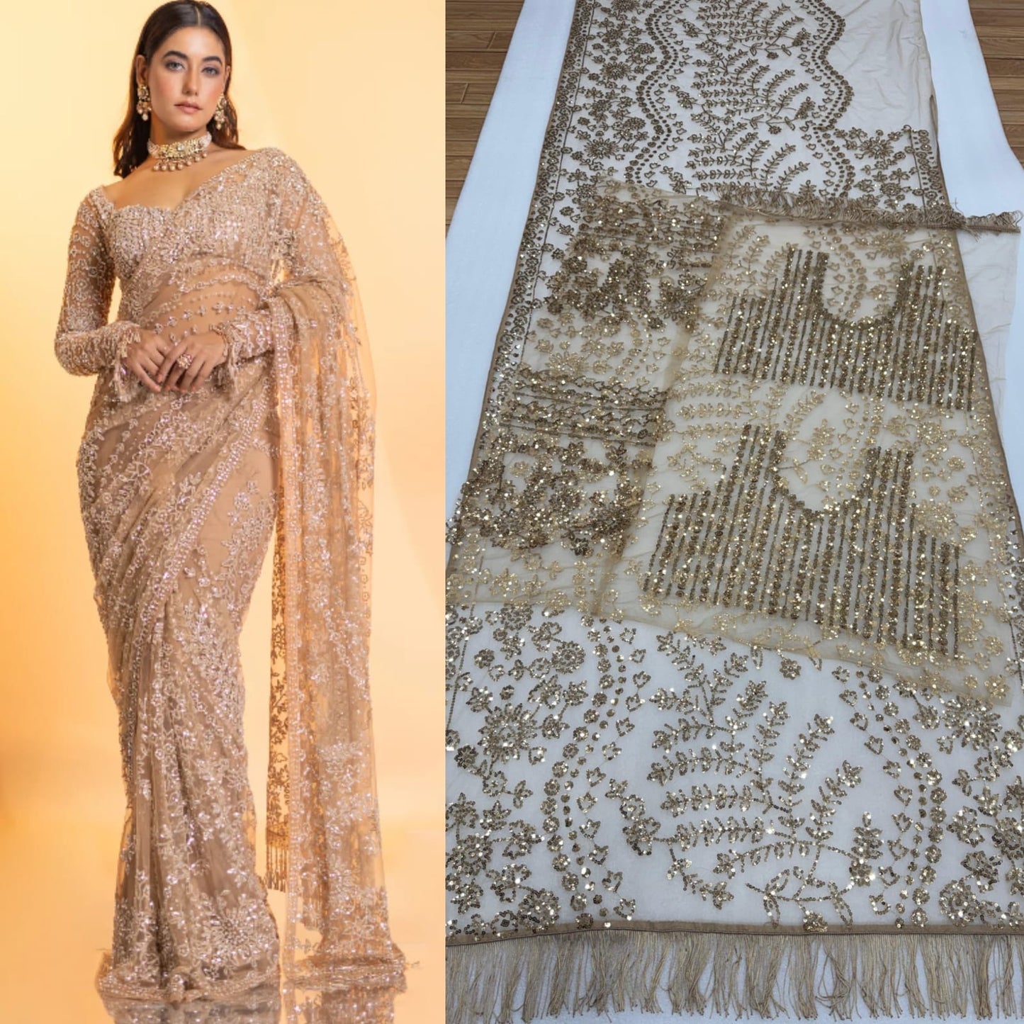 New Trending Bollywood Blockbuster Sequins Saree