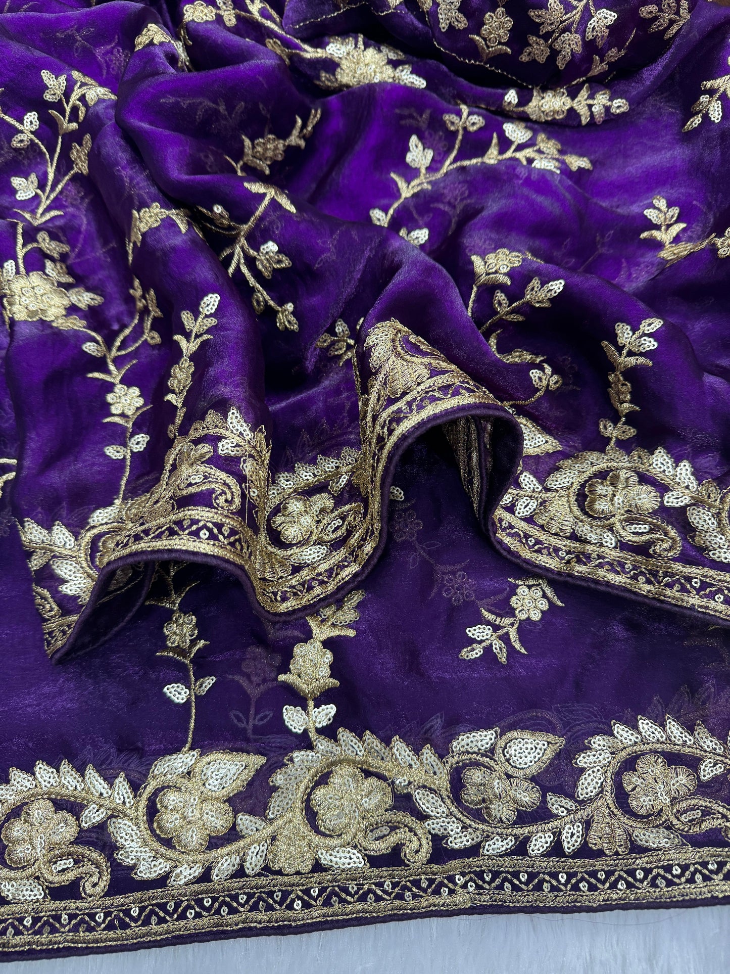 Designer Sequins Saree