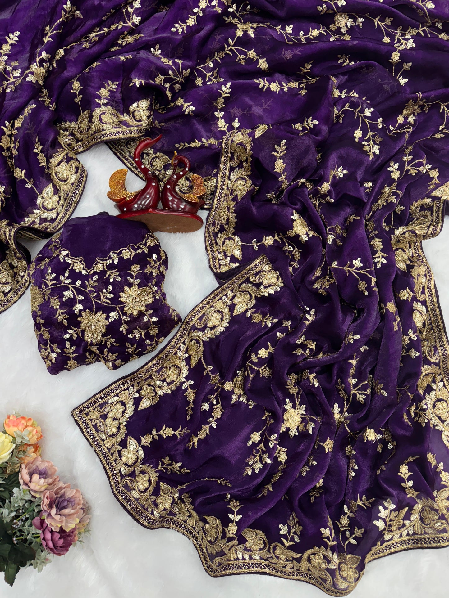 Designer Sequins Saree