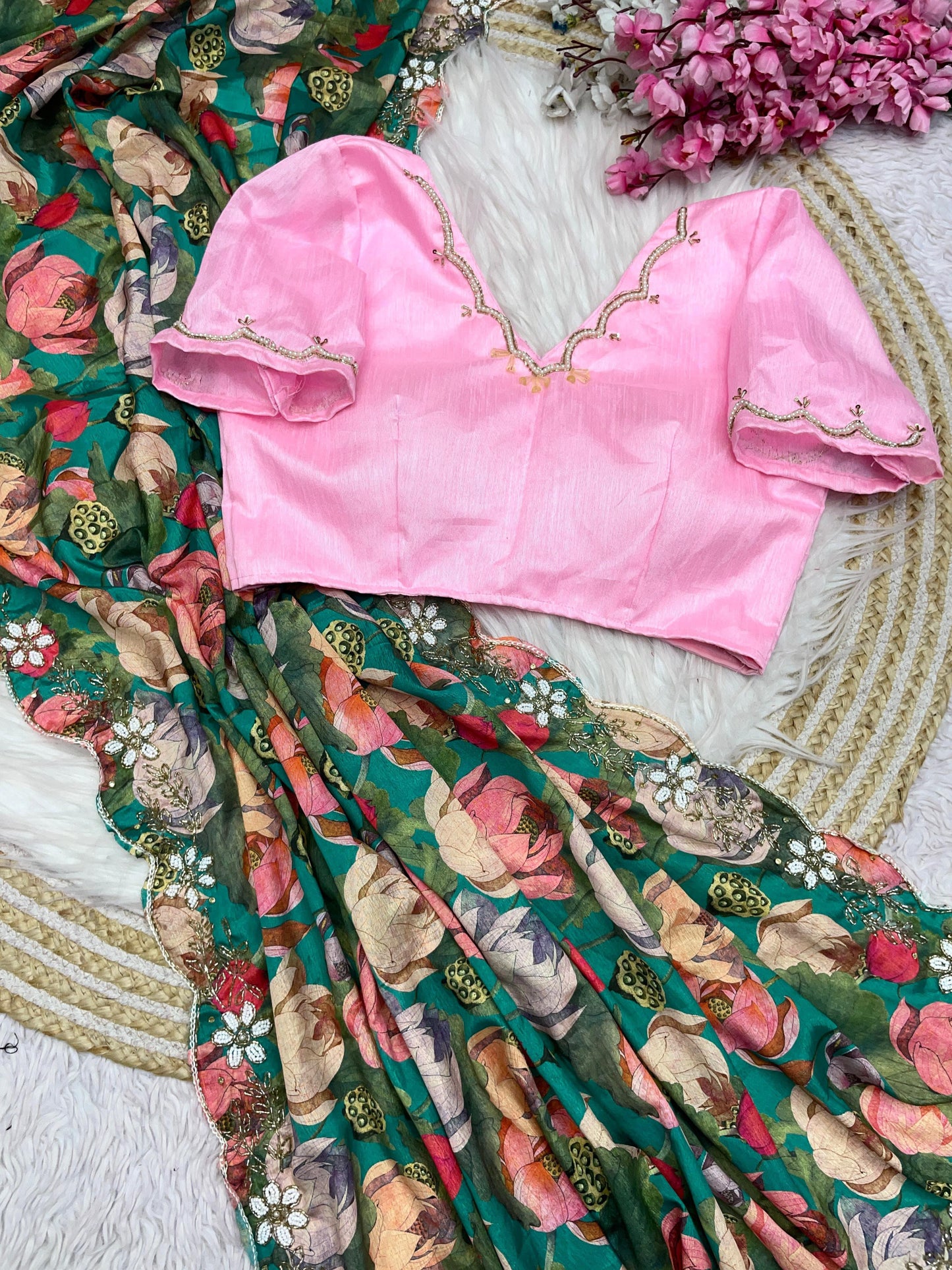 Elegant Soft Chinnon Silk Saree
