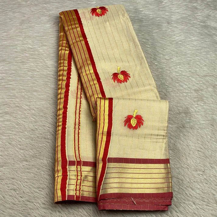 Kerala Tissue Floral Saree
