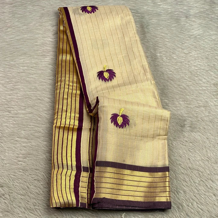 Kerala Tissue Floral Saree