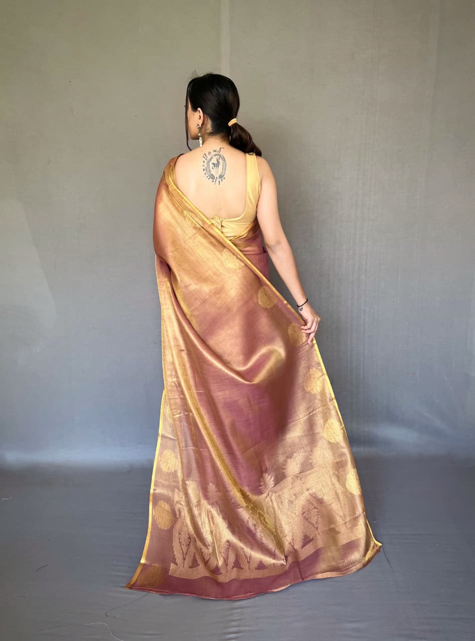 Gulabo Tissue Silk Saree