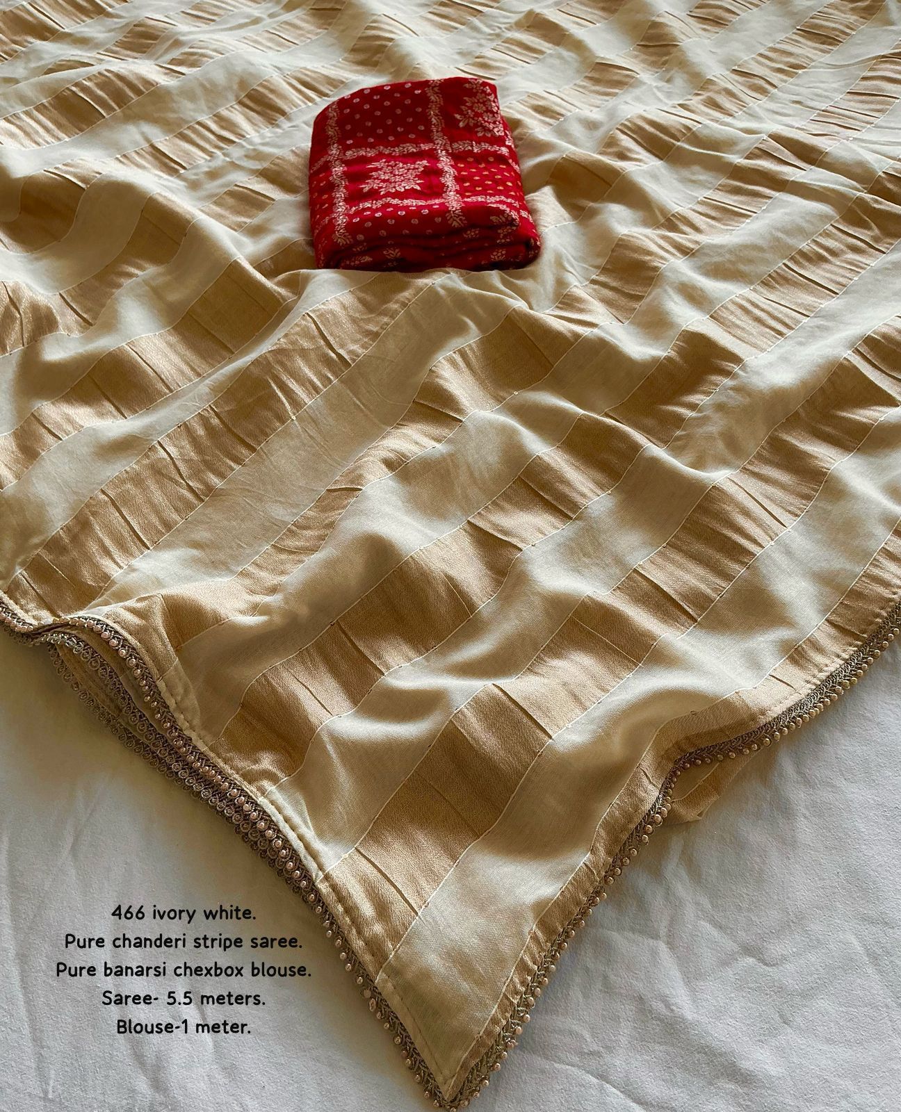 New premium Ivory Gold saree