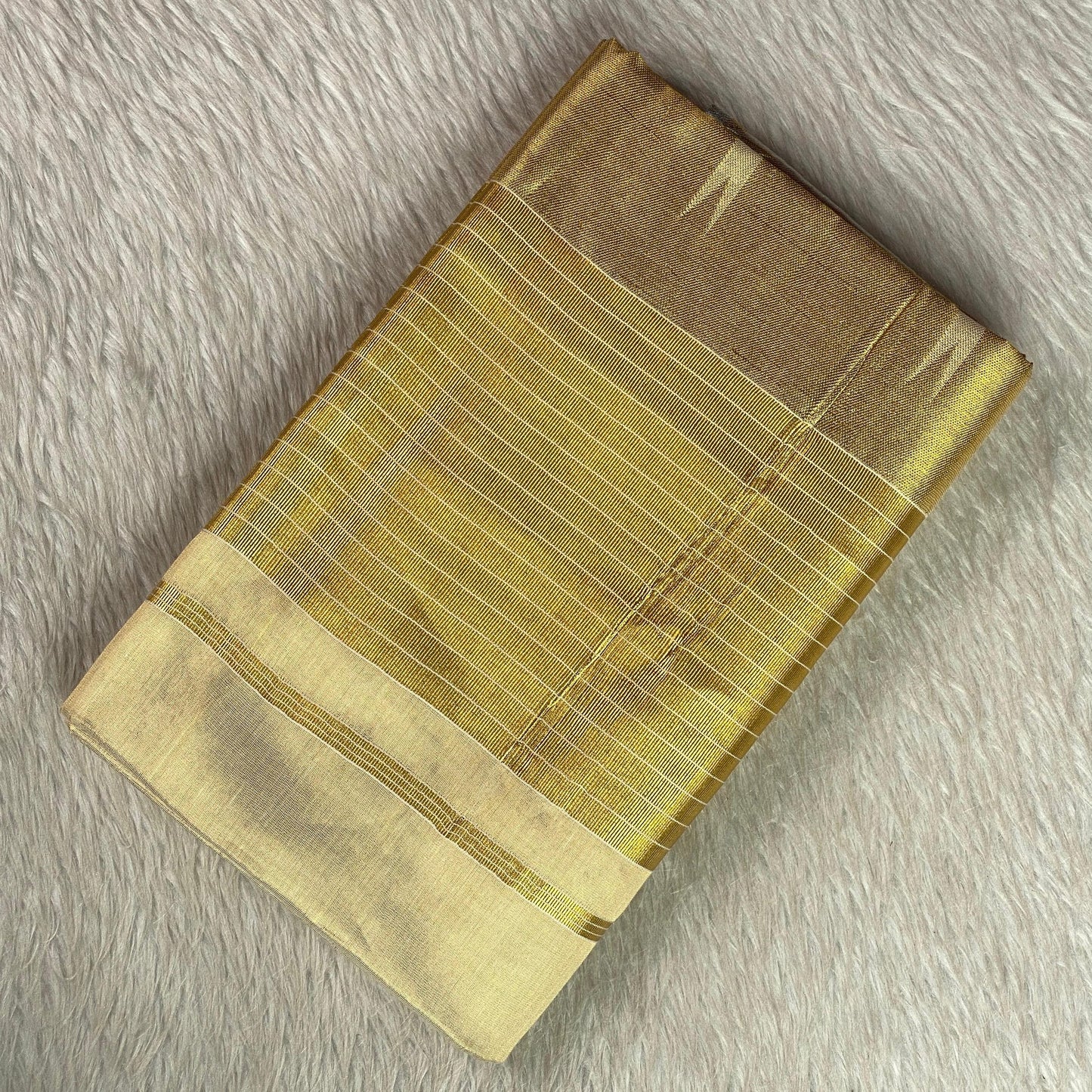 Kerala Tissue Geometric Design Saree