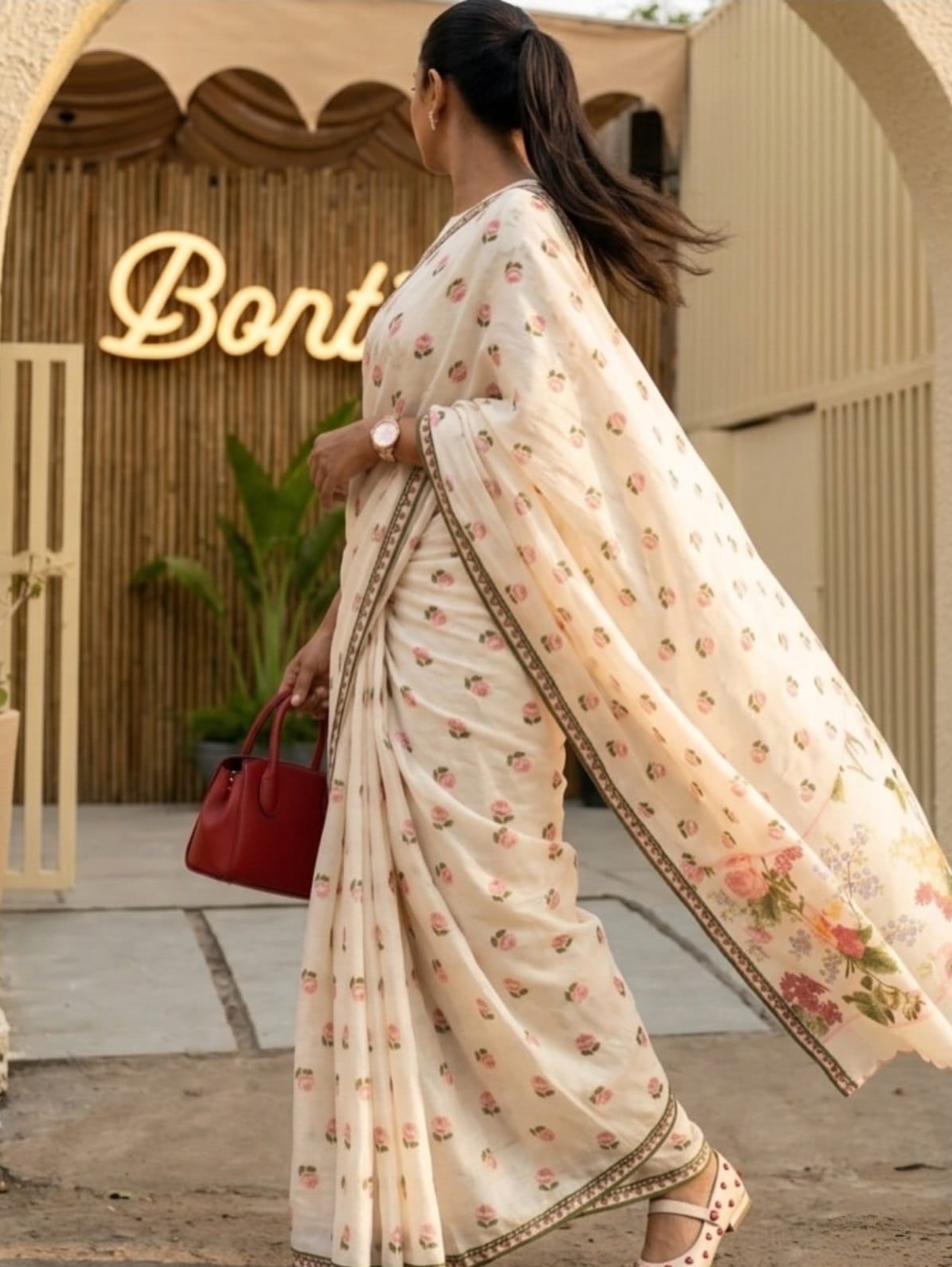 Linen Designer Saree