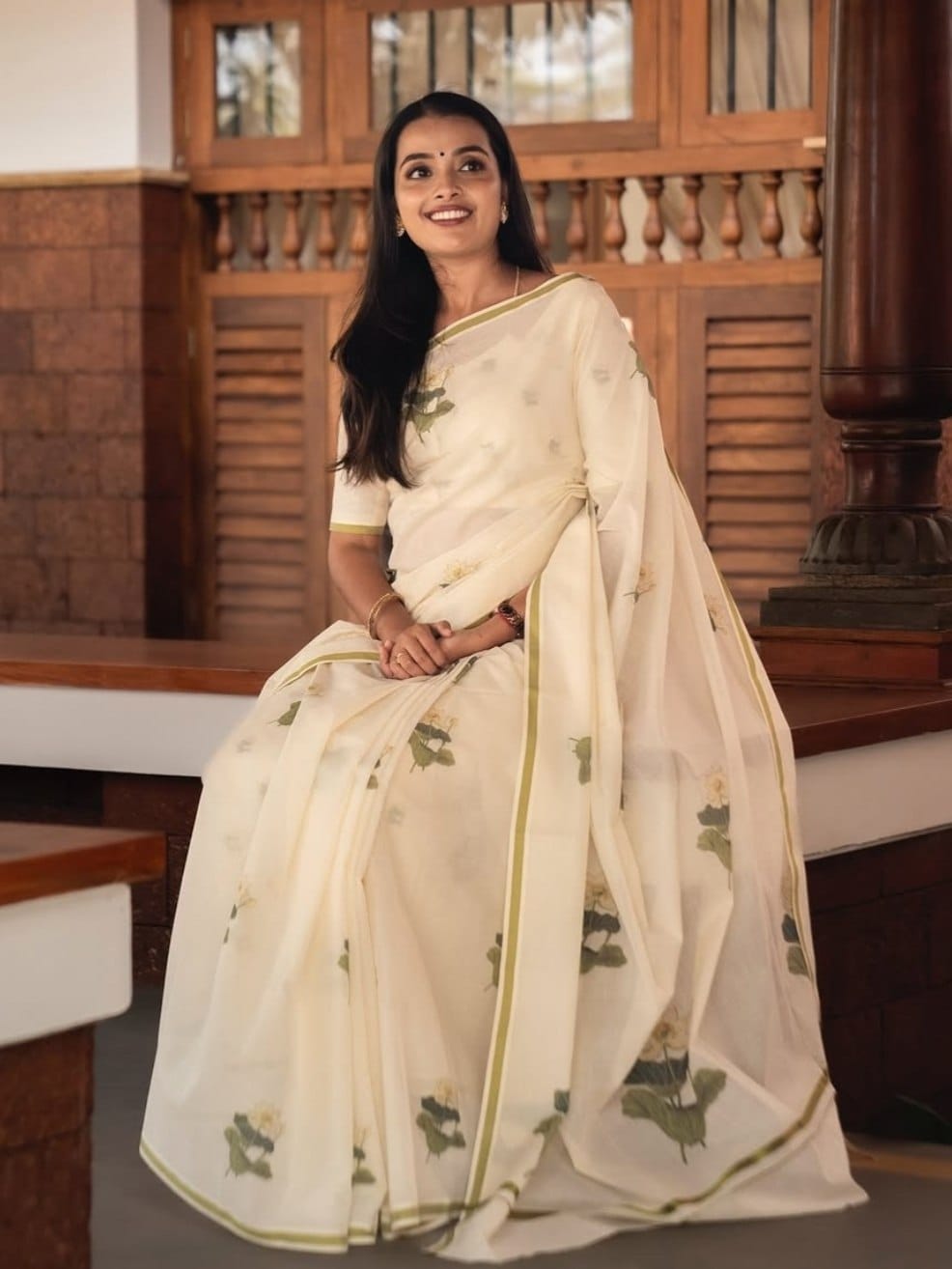 Linen Designer Saree