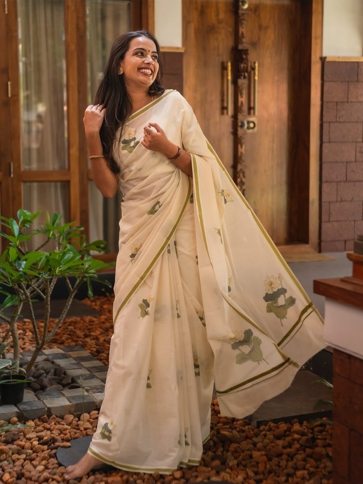 Linen Designer Saree