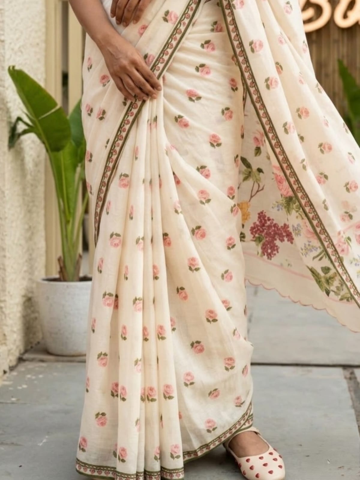 Linen Designer Saree