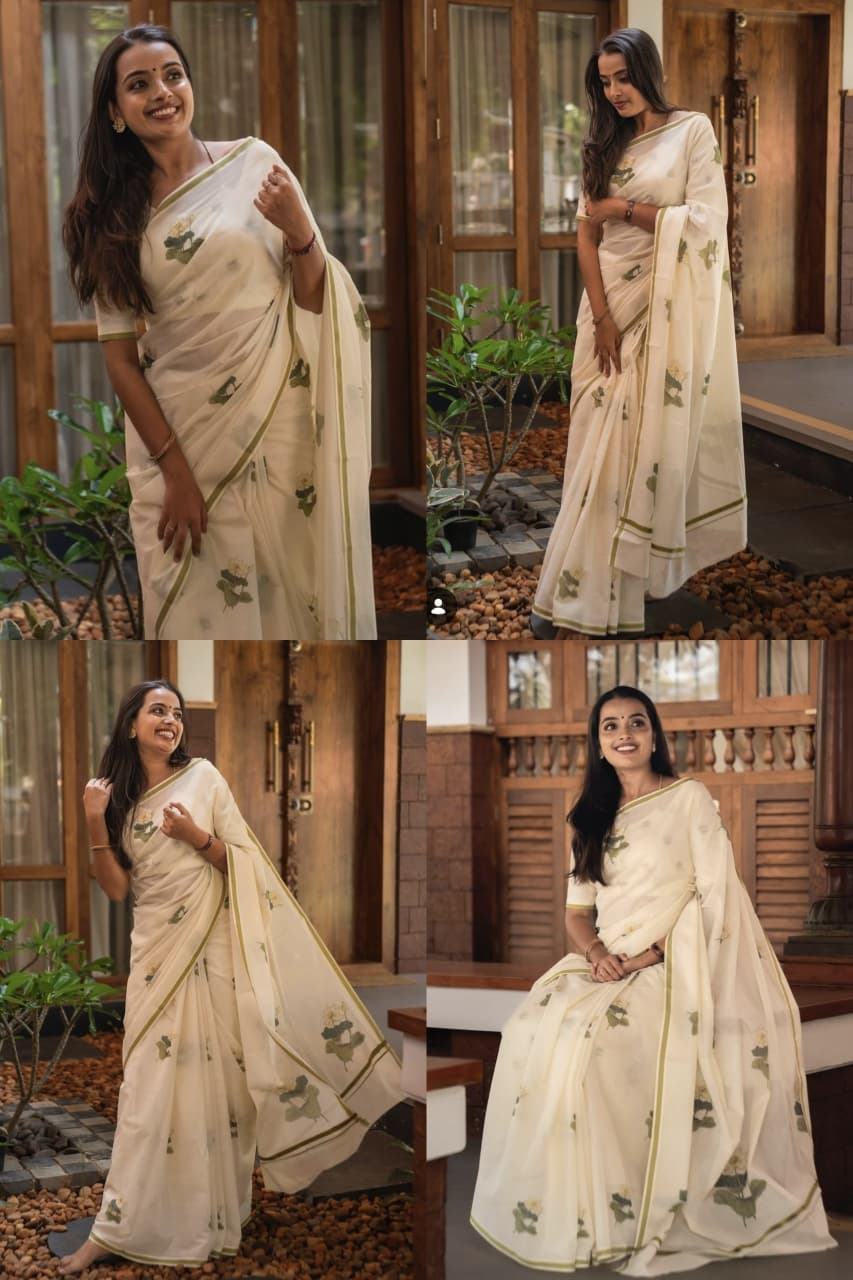 Linen Designer Saree