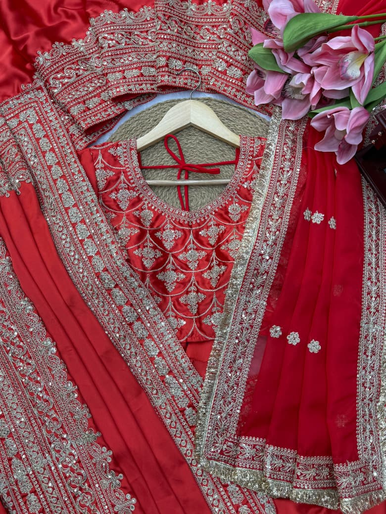 Designer Saree with Dupatta