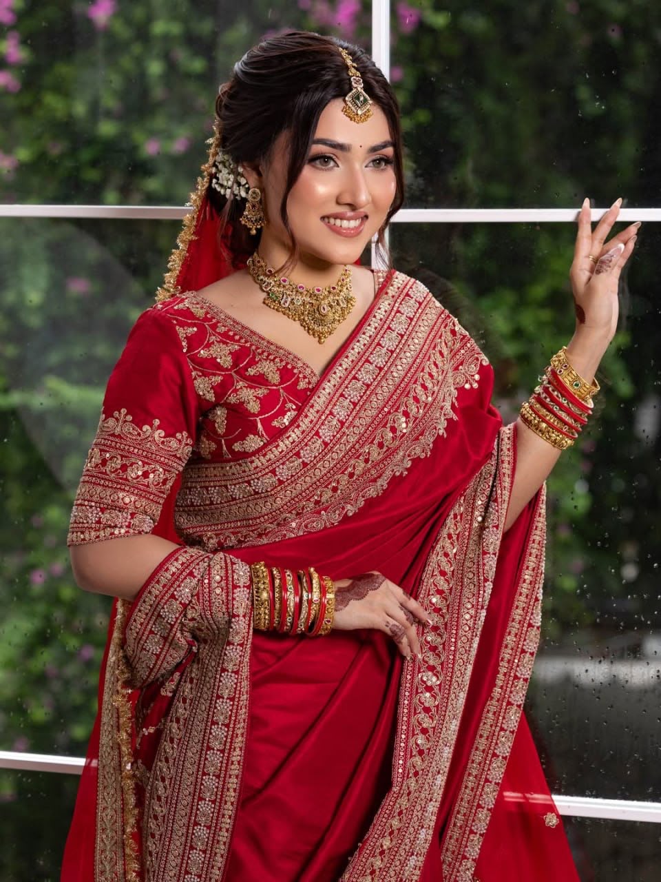 Designer Saree with Dupatta