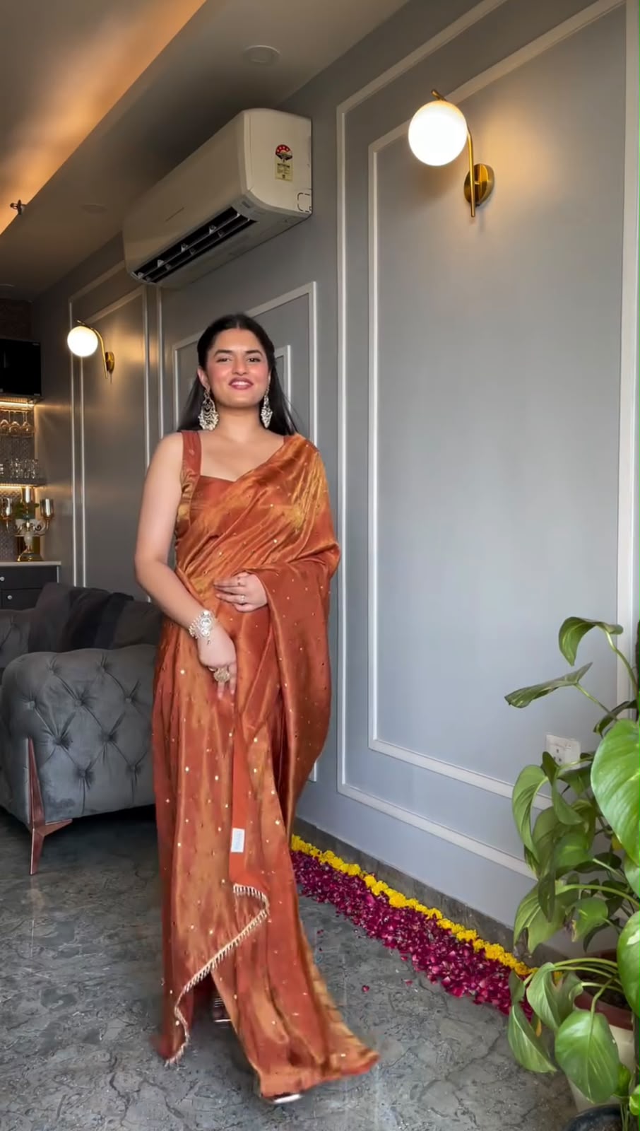 Designer Chimar Tissue Silk Saree
