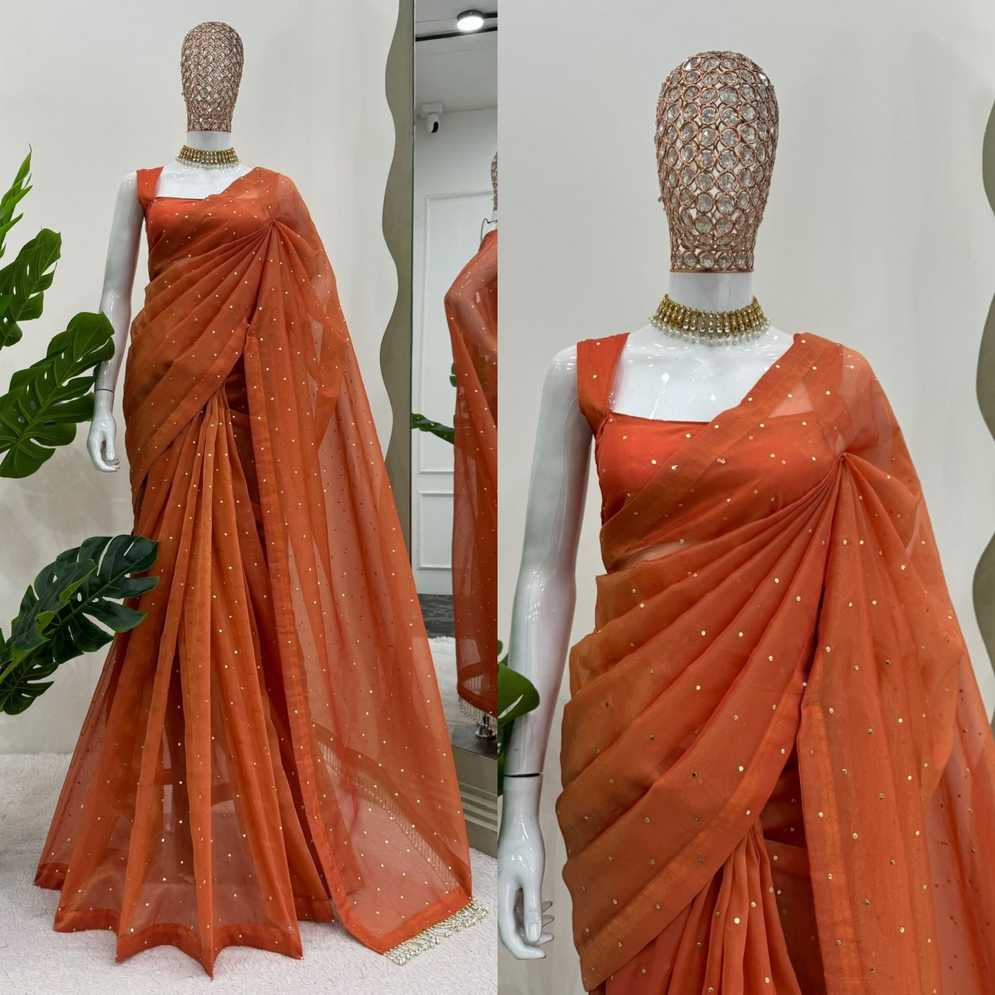 Designer Chimar Tissue Silk Saree