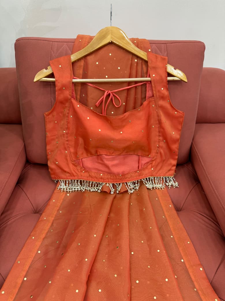 Designer Chimar Tissue Silk Saree