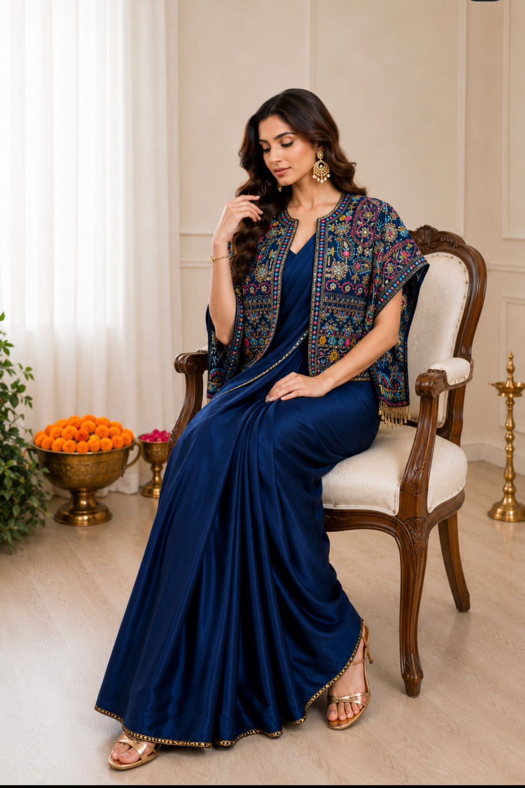Ready to Wear Crepe Silk Saree