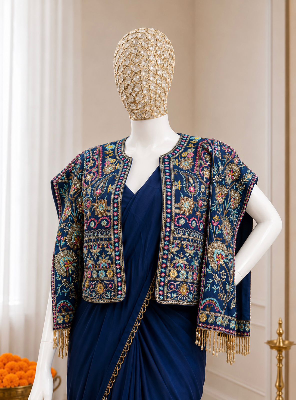 Ready to Wear Crepe Silk Saree