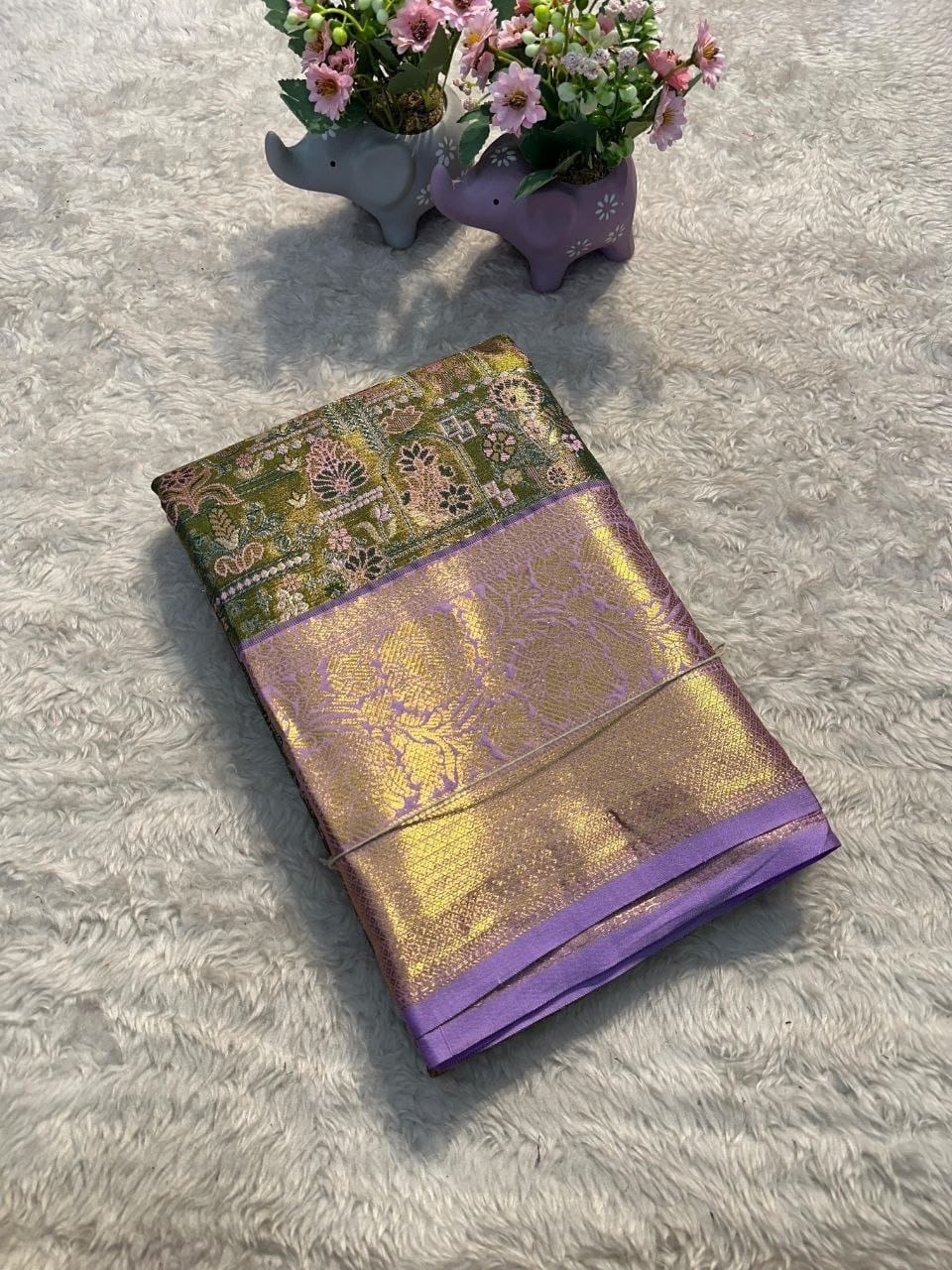 Kanchipuram-inspired Silk Saree