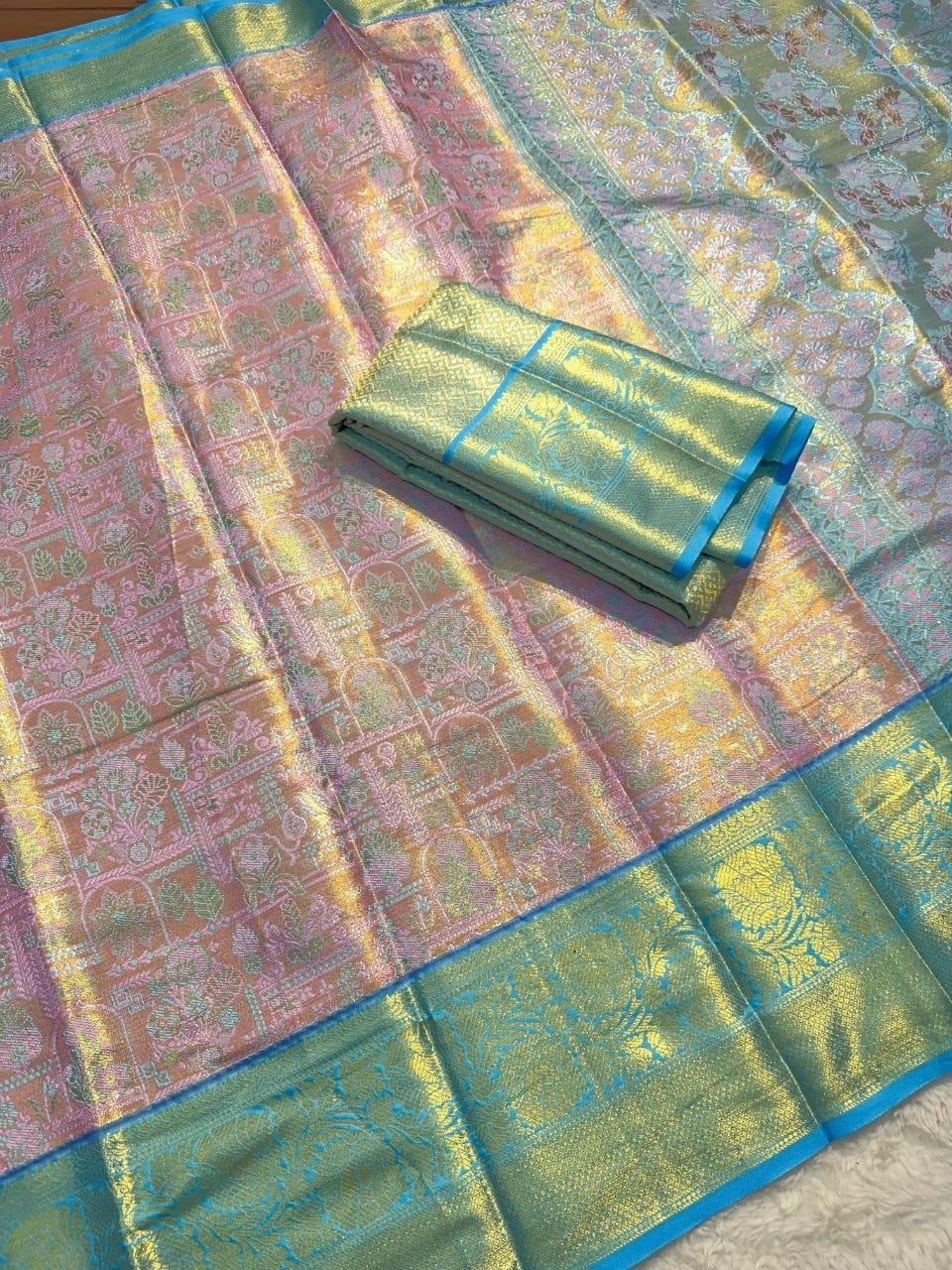 Kanchipuram-inspired Silk Saree