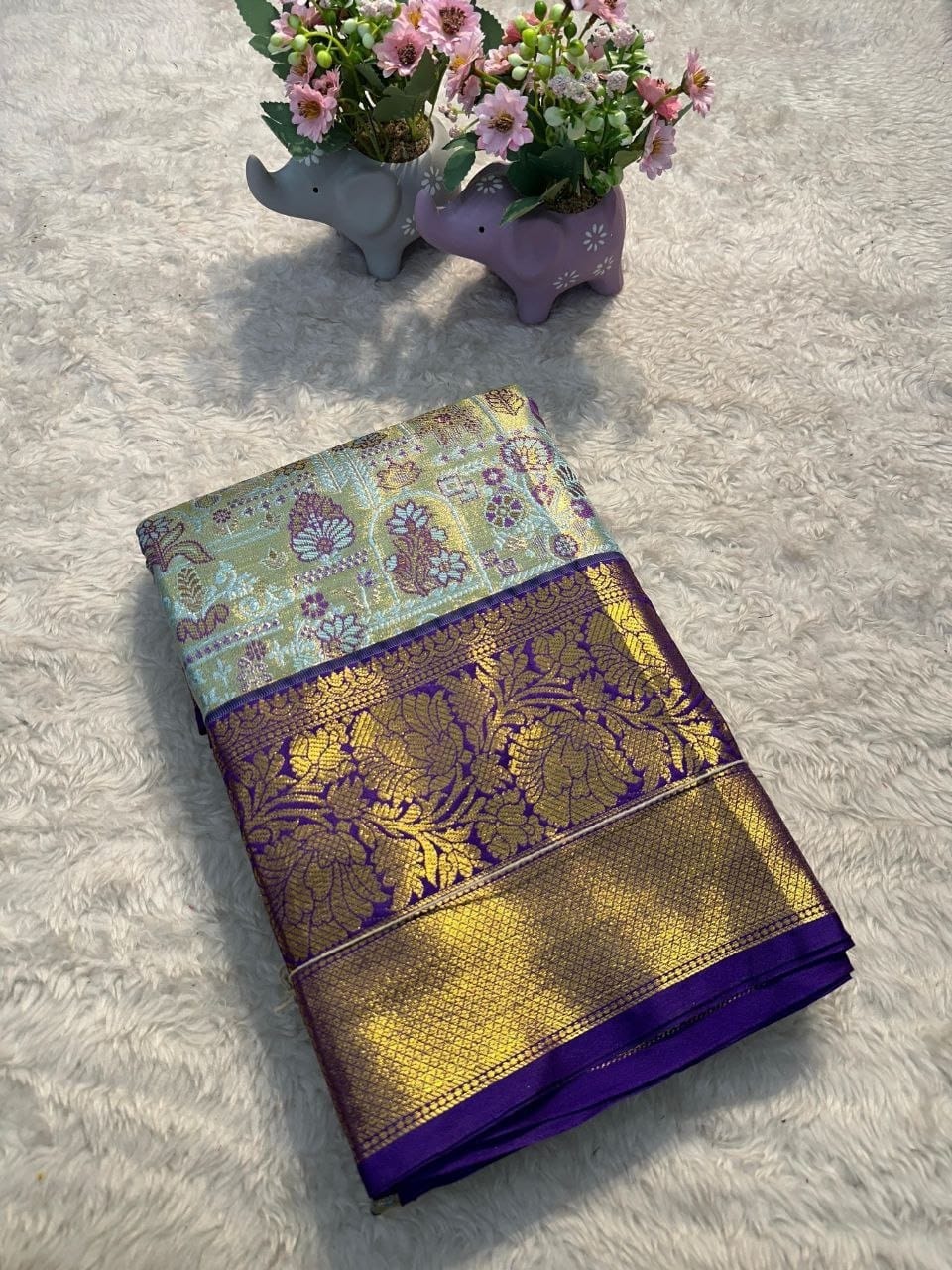 Kanchipuram-inspired Silk Saree