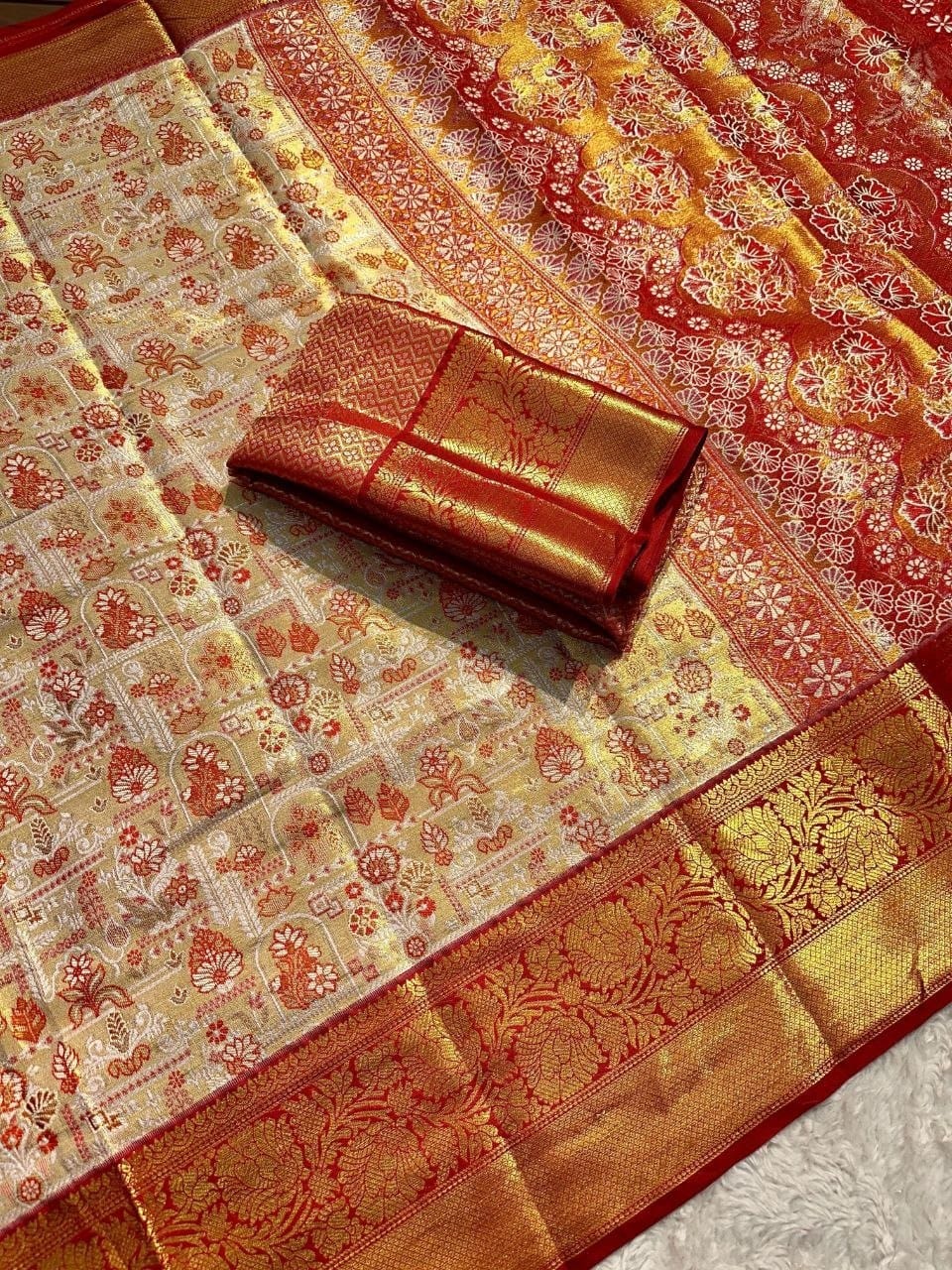 Kanchipuram-inspired Silk Saree