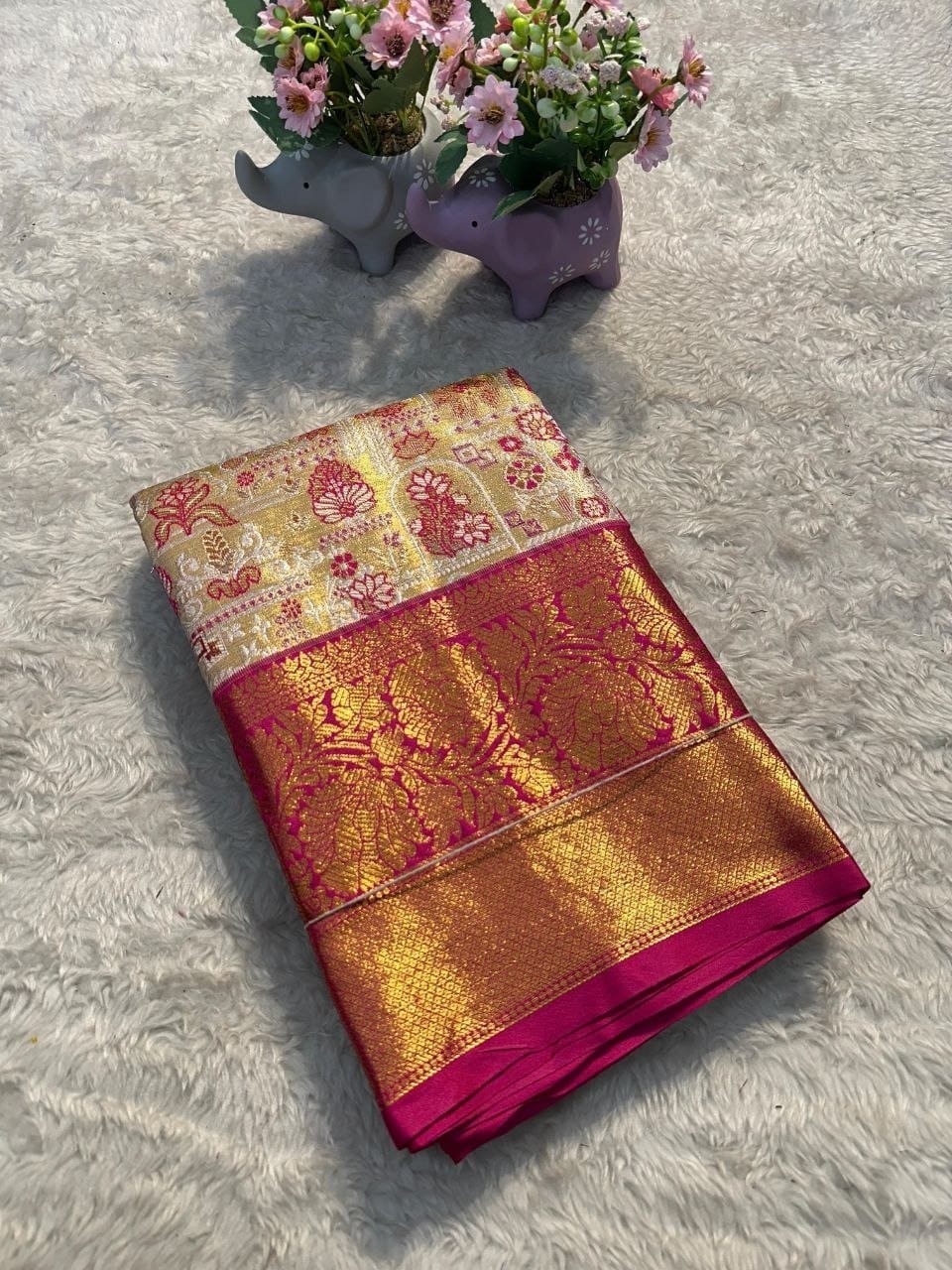 Kanchipuram-inspired Silk Saree