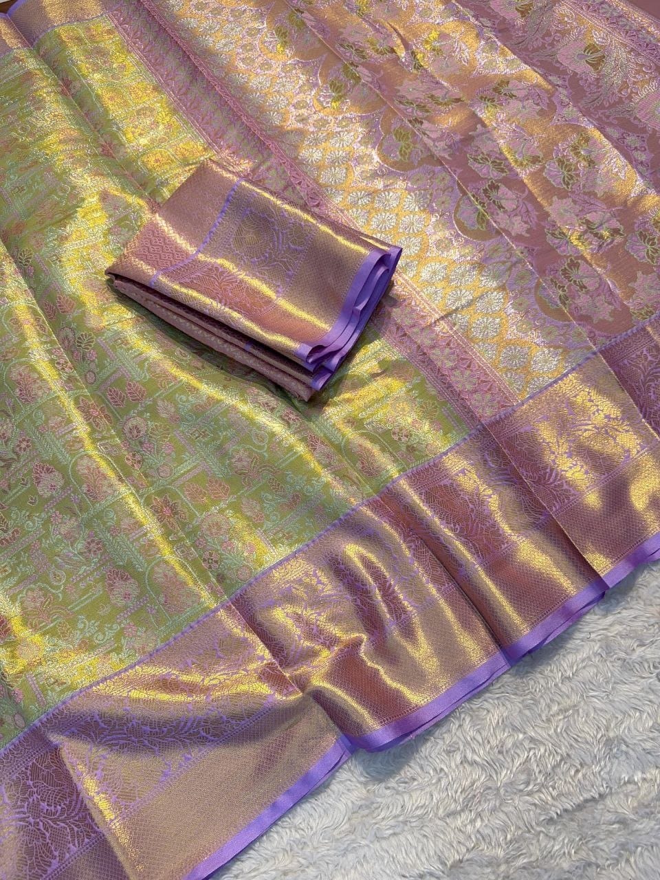 Kanchipuram-inspired Silk Saree