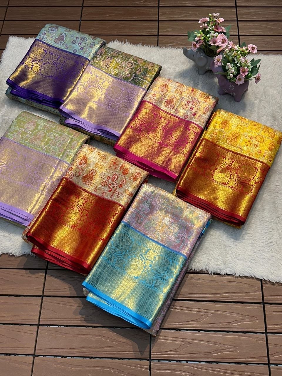 Kanchipuram-inspired Silk Saree